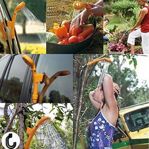 12V car Cigarette Lighter Portable Shower Electrical Pump for Outdoor Camping Car Washing Dog Cleaning Yellow