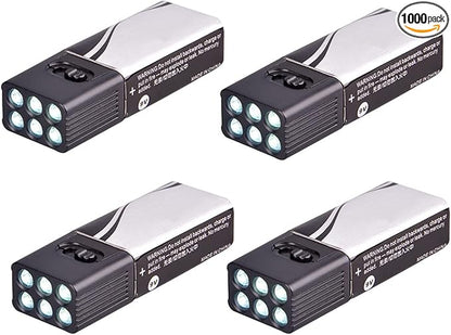 LIXADA LED Handheld Flashlight Super Bright Mini LED Handheld Flashlight Pokect Battery Light Torch for Outdoor Camping, Hiking, Hunting, Fishing (Black-4pcs)