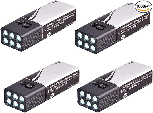 LIXADA LED Handheld Flashlight Super Bright Mini LED Handheld Flashlight Pokect Battery Light Torch for Outdoor Camping, Hiking, Hunting, Fishing (Black-4pcs)