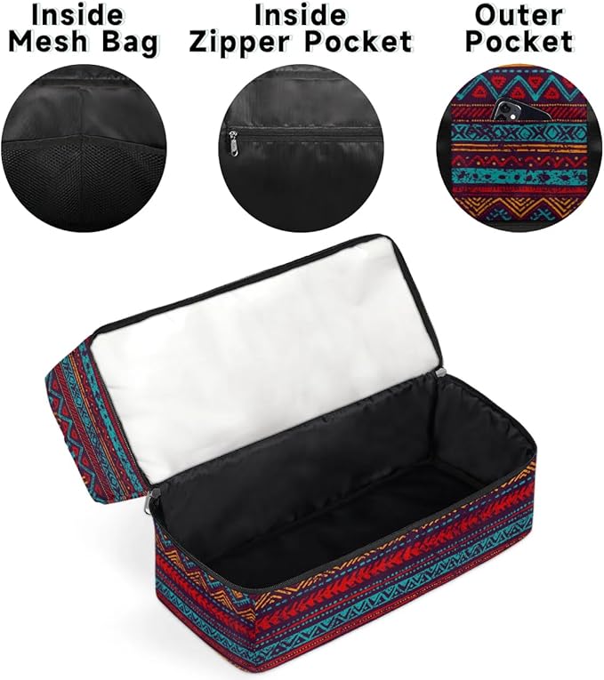 Sports Gym Bag Western Ethnic Aztec Travel Duffel Bag Waterproof Lightweight Swim Bag Travel Tote Luggage Weekender Overnight Handbag Workout Bag with Shoes Compartment for Women Men