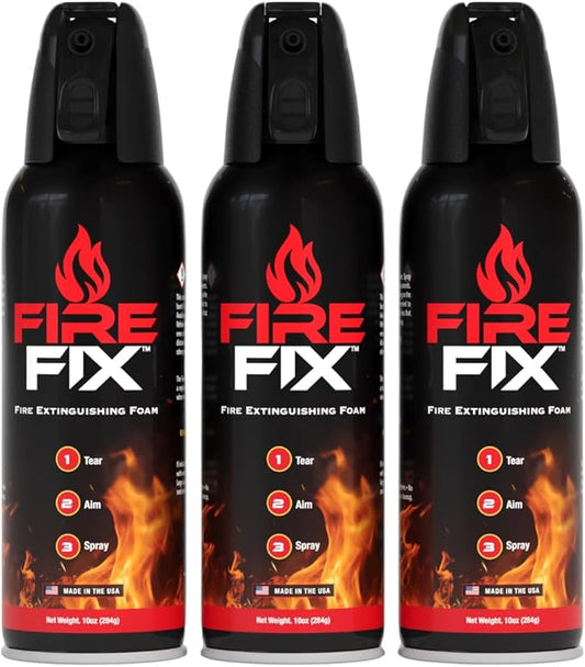 Fire Extinguisher for Home 3-Pack | Made in USA | Emergency Fire Spray Foam for Apartment, Boat, Camping, Car, House, Kitchen & Vehicle | Safety & Survival | Compact, Small, Safe & Easy Use