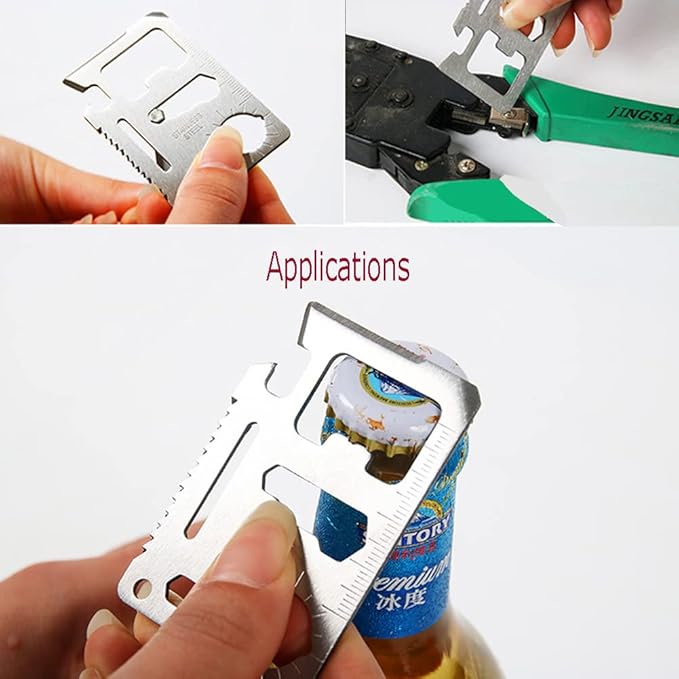 Survival Multi-tool Card and Snowflake Tool Camping Tool EDC Kit Hunting Fishing Hiking Gear