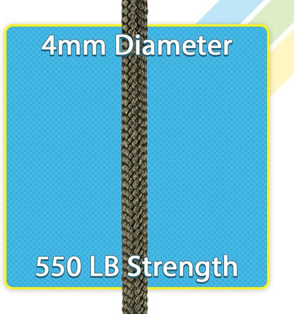 West Coast Paracord 550lb Paracord Spools – 7 Strand Type III Tactical Parachute Cord for Hiking, Camping, and Fishing – Neon Orange (1,000 ft)