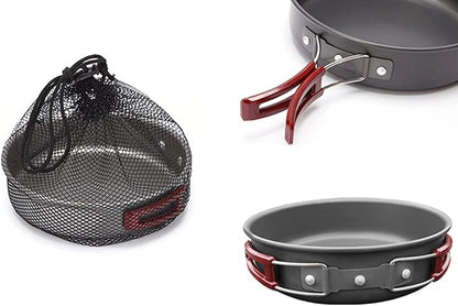 Aluminum alloy Non-Stick Medium Frying Pan with Folding Handle for Outdoor Camping Picnic Hiking