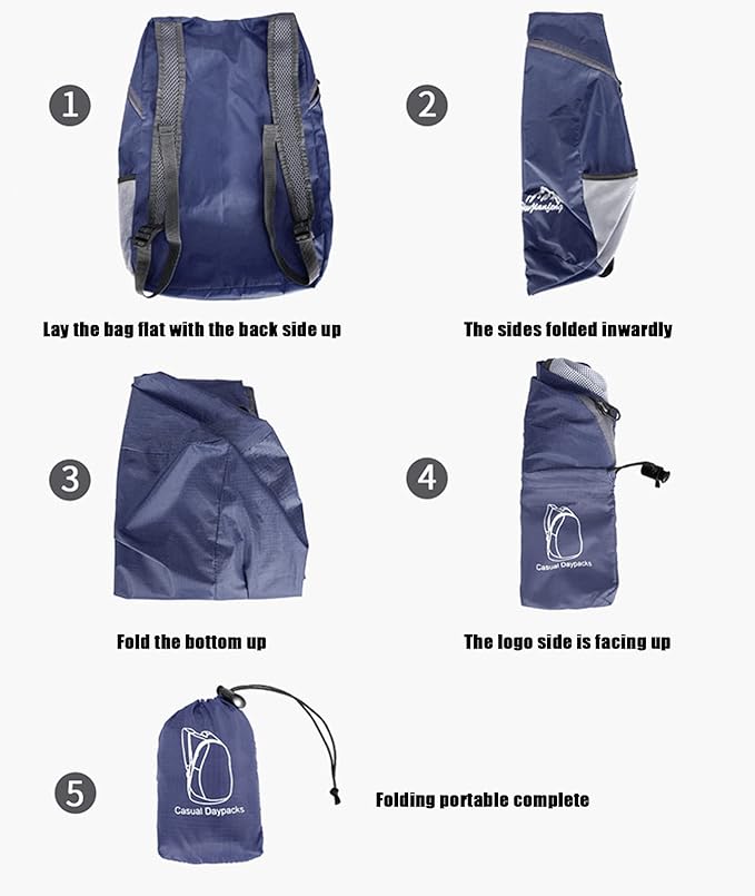 20L Ultra Lightweight Foldable Backpack Small Hiking Rucksack Ultralight Water Resistant Travel Packable Daypack for Men Women for Outdoor Sport Travelling Walking Hiking Camping Biking