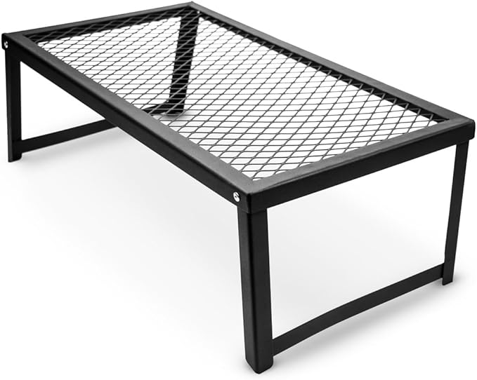 Grizzly Peak Heavy Duty Steel Mesh Over Fire Camping Grill Gate
