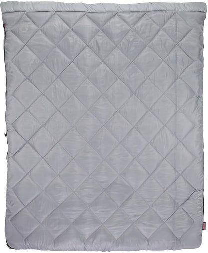 Coleman 45°F Double Sleeping Bag, Queen Size XL Tandem Sleep Sack with Big & Tall Design, Zips Apart into 2 Sleeping Bags, Machine Washable