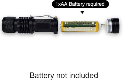 KunHe 6 Pack Small Mini Single Mode Led Handheld Flashlights Aa Battery 1 Mode Flashlight Powerful