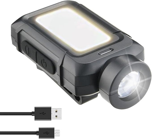 Ultra Bright 200 Lumen LED Caplight, Lightweight Cap Light, Clip on Hat Light, Rechargeable Micro USB, Waterproof, Durable, Best for Camping, Hiking, Running, Fishing CapRayO D2C