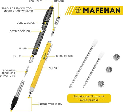 Father's Day Gifts from Daughter Son Wife, 9 in 1 Multitool Pen, Gifts for Men Who Have Everything, Unique Gifts for Dad from Daughter Son, Dad Gifts for Him, Husband, Grandpa, Boyfriend - Y&B