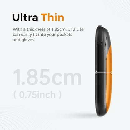 OCOOPA 2in1 Magnetic Rechargeable Hand Warmers, Electric Pocket-Sized Handwarmers, Light Sleek Stylish, UL Certified, 3 Heat Settings, Electronic Gifts for Men, Women Purse Must Haves, UT3 Lite