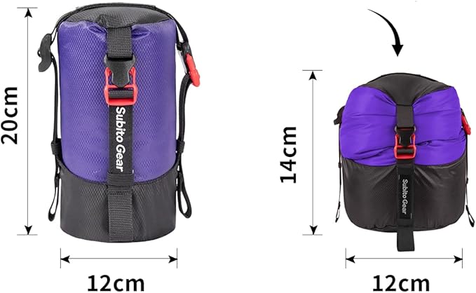 Ultra-Light Compression Stuff Sack, 70D Nylon Sleeping Bag Stuff Sack 1L/5L/7L/17L/25L Compression Bag Space Saving Gear for Camping Hiking Backpacking