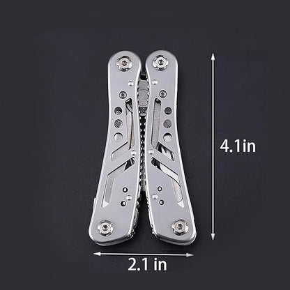 14 in 1 Multifunctional Pliers, Foldable and Self-locking Tool, Suitable for DIY, Outdoor Camping, Maintenance, and Good Helper for Men at Home