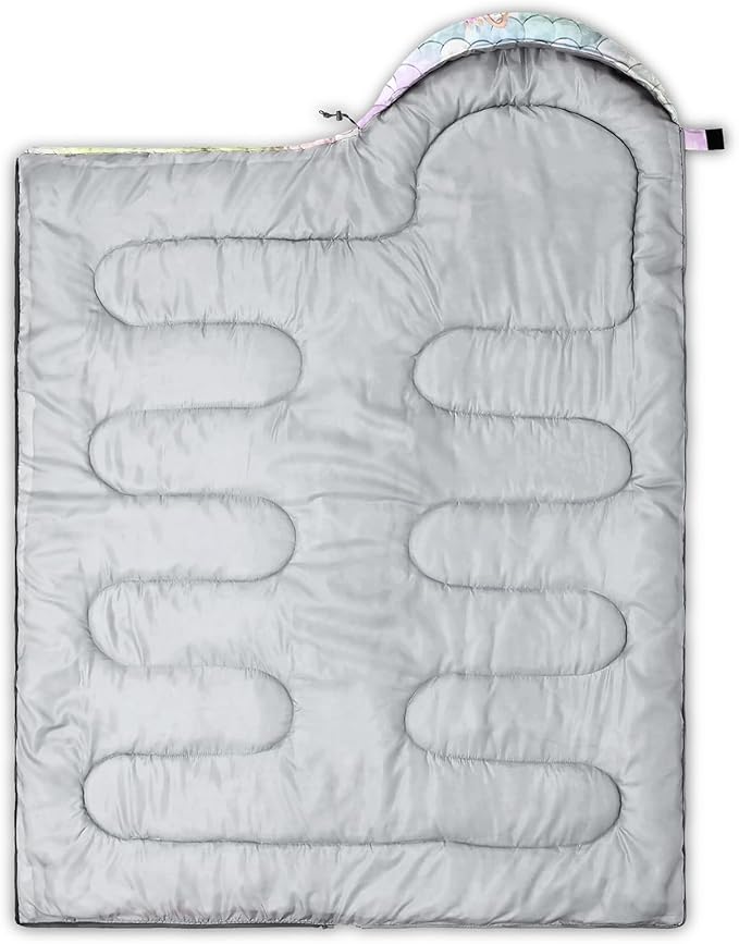 Camping Sleeping Bags,Mermaid Horse Butterfly Starry Sky 3 Season Warm & Cool Weather,Lightweight,Waterproof Sleeping Bags for Adults & Kids,Traveling,and Outdoors,Camping Gear Equipment