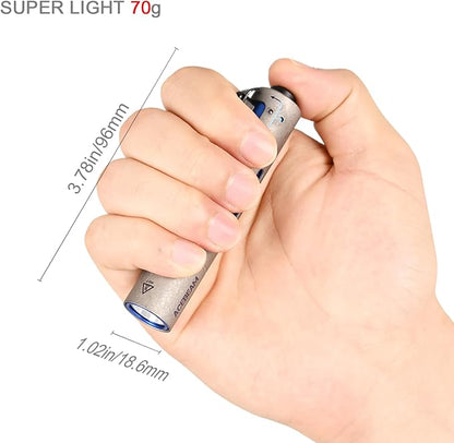 ACEBEAM Rider RX 700 High Lumens LED Flashlight Rechargeable, Pocket EDC AA Flashlight with Clip, Super Bright Small Mini Flash Light, 519A-V1 LED 90+ High CRI Flashlight for Camping, Emergency, Home