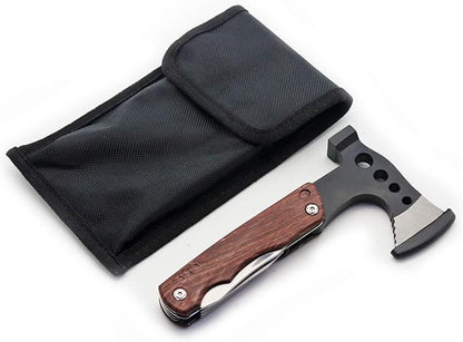 Multitool Axe Hatchet, Halloween Personalized Pocket Gift for Men, Tool Unique Survival Gear with Knife, Opener, Screwdriver Kit, Cool Gadgets Unique Multi-Tool for Camping, for Boyfriend, DAD