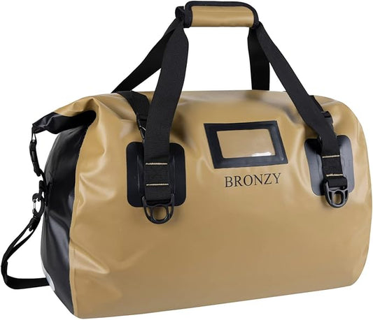 Waterproof Duffel Bag 50L Dry Duffle Bag Heavy Duty Large drybag,Durable Straps And Handles,Large And Big Space,Heat Seal Finishing For Camping,Kayaking,Rafting,Boating,Travel (Khaki)