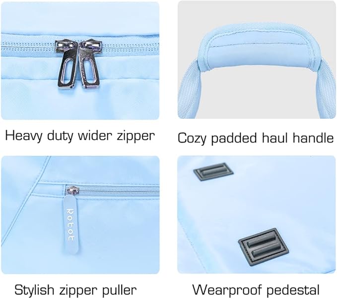 ROTOT Gym Duffel Bag, Gym Bag with Waterproof Shoe Pouch, Weekend Travel Bag with a Water-resistant Insulated Pocket