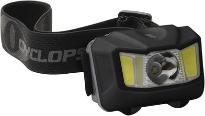Cyclops HL250 Conductive Touch Headlamp | Tactical Durable Lightweight Compact Adjustable Headband 3 Light Modes Bright 3 Color LED 250 Lumen Head Flashlight | AAA Batteries Included