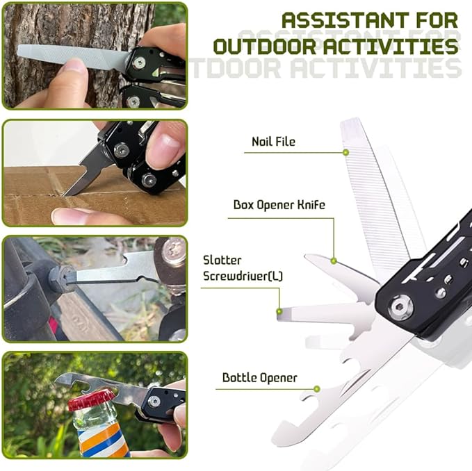 14 in 1 Multitool Pliers Gives One Whistle as a Gift, Professional Pocket Pliers from Wife Daughter to Father Boyfriend Husband on Christmas, Birthday, Valentine's Day, Father's Day - Samest