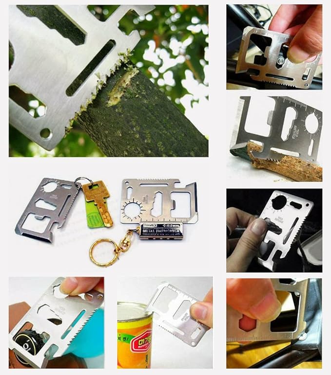 Survival Multi-tool Card and Snowflake Tool Camping Tool EDC Kit Hunting Fishing Hiking Gear