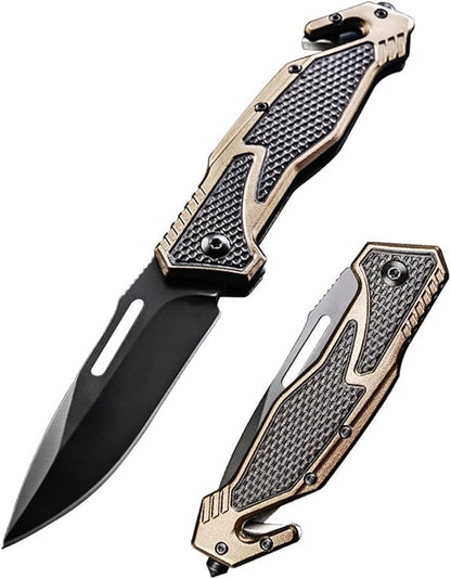 10MOONS Folding Pocket Knife, 8inch Assisted Opening Folding Knife, Tactical Pocket Knife Ourdoor Hiking Camping Tactical Survival and EDC