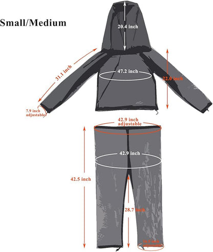 4 Pieces Mosquito Net Suit – Jacket Hood & Pants & Mitts & Socks Sets, Light-Weight & Breathable Mesh Clothing (Small/Medium(1 Pack))