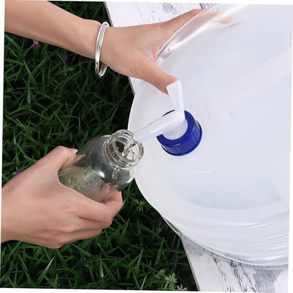 ABOOFAN collapsible water emergency water storage water jugs for storage 5 gallon 5L Bucket Outdoor Bucket fold container white re-usable