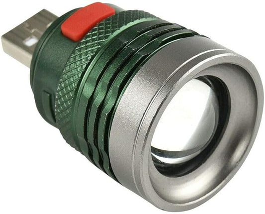 1Pcs USB Powerful LED Flashlight Portable Camping Light Mini Torch Zoomable 3 Modes