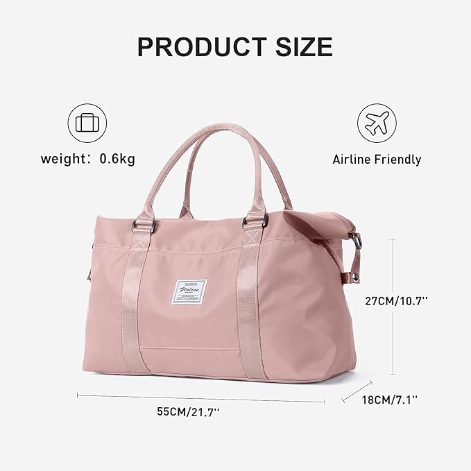 Sport Travel Duffle Large Gym Tote for Women, Weekender Carry on for Airplane, Ladies Beach Overnight Waterproof Luggage With Wet Bag