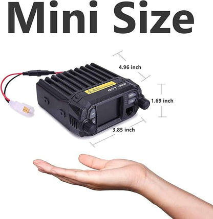 GMRS Mobile Radio Mini Size 20 Watt Long Range GMRS Repeater Capable NOAA Weather Alert Two-Way Radio GS800D