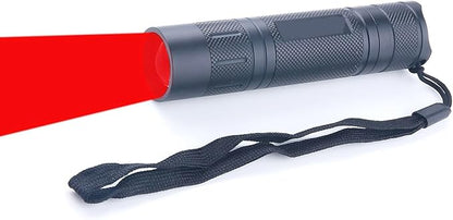 Red Light Flashlight, Zoomable Single Mode LED Flashlights for Hunting, Astronomy, Aviation, Night Observation