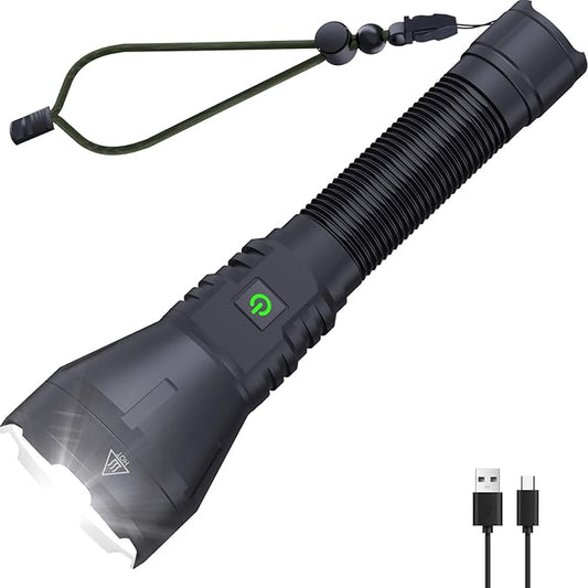 Rechargeable 990000 High Lumens LED Flashlights,LightLink 2 Super Bright Flashlight with 5 Modes & IP65 Waterproof for Home,Camping