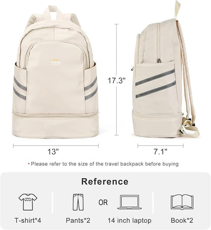 Coofay Gym Backpack for Women - Waterproof, Lightweight, Large Travel Sports Gym Bag with Shoe Compartment