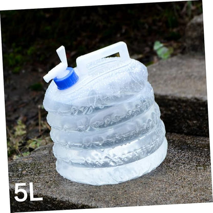 ABOOFAN collapsible water emergency water storage water jugs for storage 5 gallon 5L Bucket Outdoor Bucket fold container white re-usable