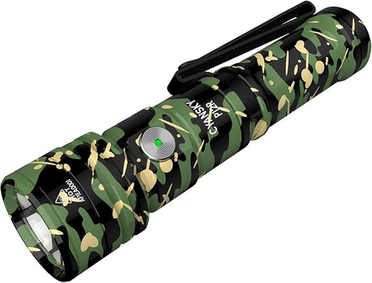 CYANSKY Rechargeable Flashlight,Super Bright,Flashlights High Lumens, Small EDC Flashlights for Emergencies,IP68 Waterproof Flash Light for Camping,Hiking,Outdoor,Home (Forest)
