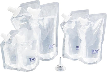 Concealable Cruise Ship Rum Sneak Flask Kit Set (2x32oz, 2x16oz, 2x8oz)