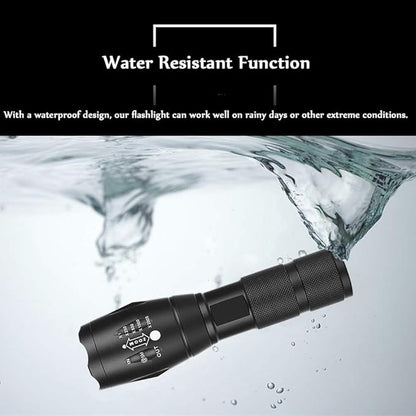 2 Pack Tactical Green Light Flashlight Single Modes Zoomable LED Hunting Light for Night Vision
