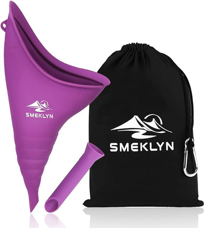 Female Urination Device Women Pee Funnel Reusable Silicone Urine Cup Female Urinal Post Surgery Pee Standing Up Perfect for Camping Hiking Travel Road Trip Accessories-Plus Size