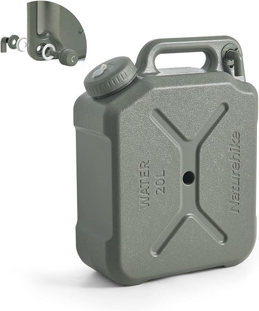 Naturehike Camping Water Container, 3.17/5.28 Gallon Portable Water Container with Spigot, Water Tank, Portable Emergency Water Storage Camp Water Jug for Camping, Hiking