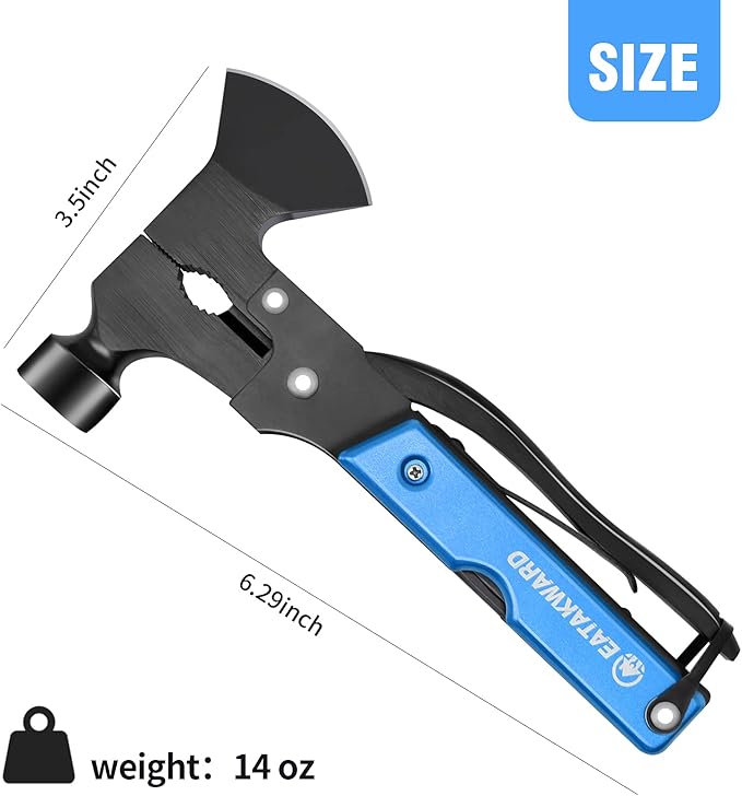 Multitool Camping Accessories 17 in 1 Camping Survival Gear and Equipment Great Christmas Gifts for Men Dad Husband Outdoor Adventure Enthusiast