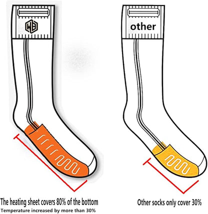 Wool Ski Socks Rechargeable Heated Socks for men, Electric Socks for Women, foot warmers for women hunting Skiing Cycling Camping Hiking Ski Sock christmas stockings