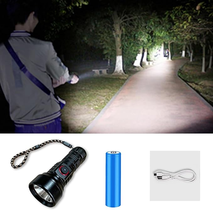 Mini Flashlights High Lumens Rechargeable, Super Bright Flashlight, Mini Flashlights for EDC Carry, Tactical Flashlight Waterproof Handheld Flash Light LED Flashlight for Emergencies, Camping, Hiking