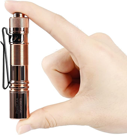 ACEBEAM Pokelit AA Rechargeable Mini Flashlight with Clip, 500 High Lumens Pocket EDC Flashlight, Super Bright Small Flashlight,519A 90+ High CRI Led Flashlight for Camping,Hiking,Everyday Use(Copper)