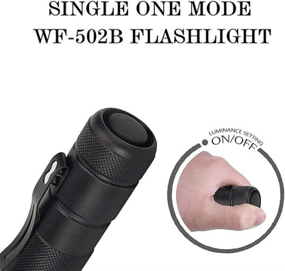 ULTRAFIRE WF-502B Tactical Flashlight with Holster, Single Mode 1000 Lumens LED Flashlight with Duty Belt Holster, Bright Small EDC Flashlight with Torch Case Holder Pouch (Battery Not Included)