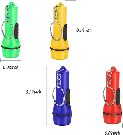Winbar Mini Flashlight Keychain, 24PCS Bulk Assorted Colors Toy Flashlight for Hiking Camping Party for Kids Night Reading Party Camping Emergency and Hunting