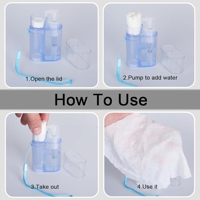 250 Disposable Thicker Style Magic Compressed Towels with Dispenser, Disposable Face Compressed Towel, Mini Compressed Towel, Camping Towel, Portable Compressed Coin Tissue for Travel/Home/Outdoor Act