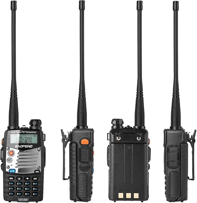 BAOFENG UV-5R 8W Ham Radio Handheld, 128 Channels Dual Band Two Way Radio, Amateur Radio with Earpiece and Mic, Programming Cable, 771 Antenna (2 Pack)