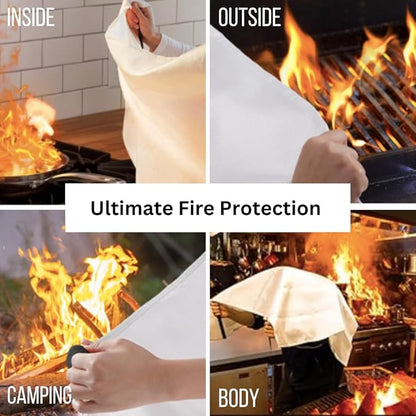 Emergency Fire Blanket for Home and Kitchen 2 pk| Easy Fire Blankets to Smother a Kitchen fire Fire Extinguisher Blanket Preferred Hero fire Blanket Emergency fire Blankets for Home