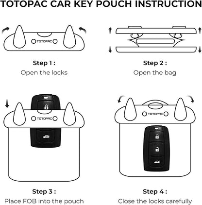 2Pack Waterproof Car Key FOB Case Floating Wallet Pouch for Remote Keys ID Credit Card Cash Money Submersible Dry Bag Holder (2, Black + Transparent)